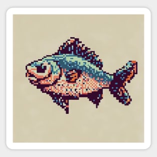 Pixel fish Sticker